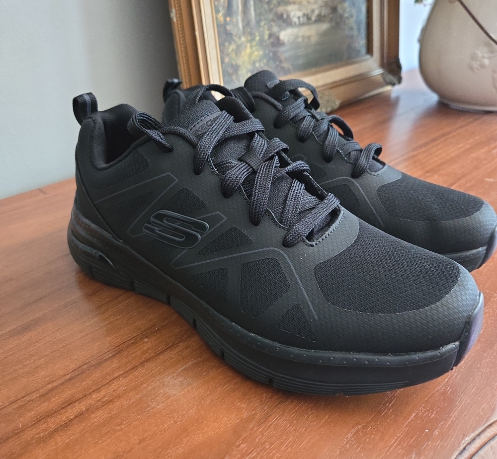 Skechers Men's All-Black Air Cooled Arch Fit Sneakers